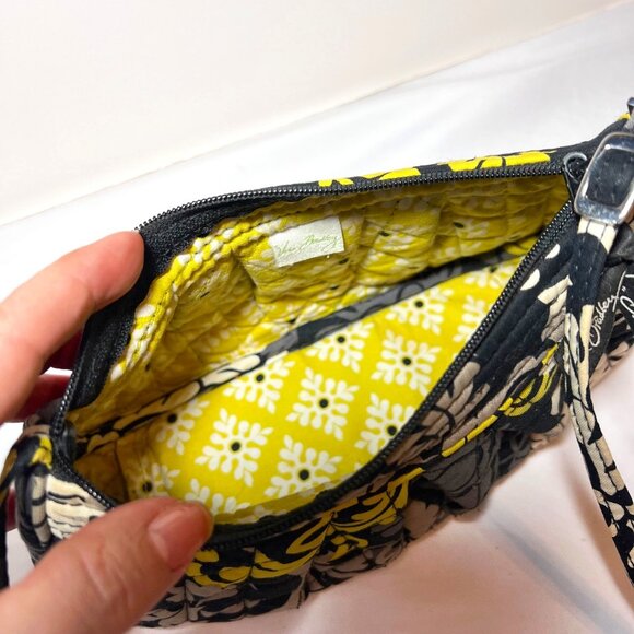 Vera Bradley (Retired) Baroque Small Purse-Black/Gold-Cloth-Pleated - Picture 14 of 15